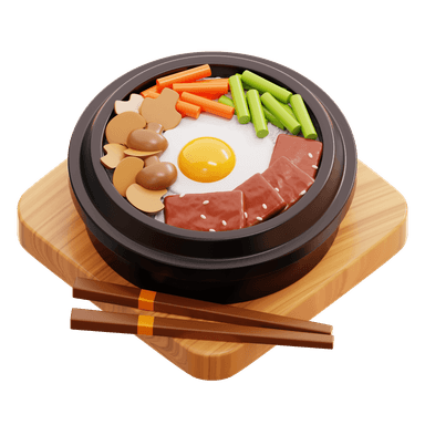 3D bibimbap bowl